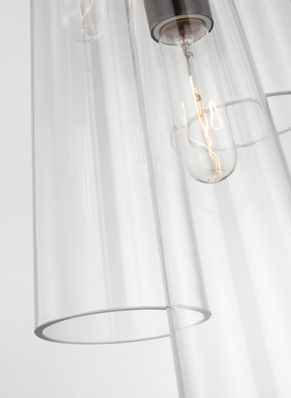 Osvaldo 4" Triple Pendant | Bronze | Clear Glass