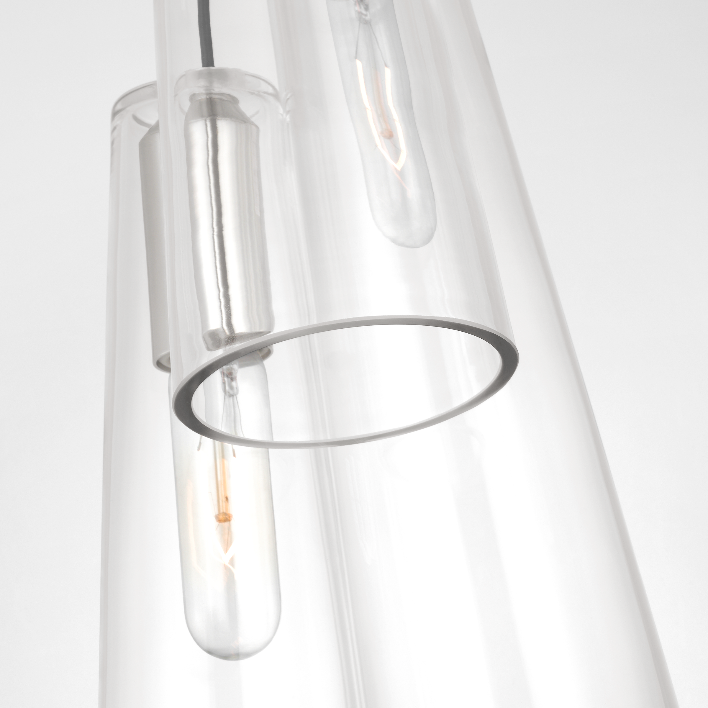 Osvaldo 4" Triple Pendant | Polished Nickel | Clear Glass