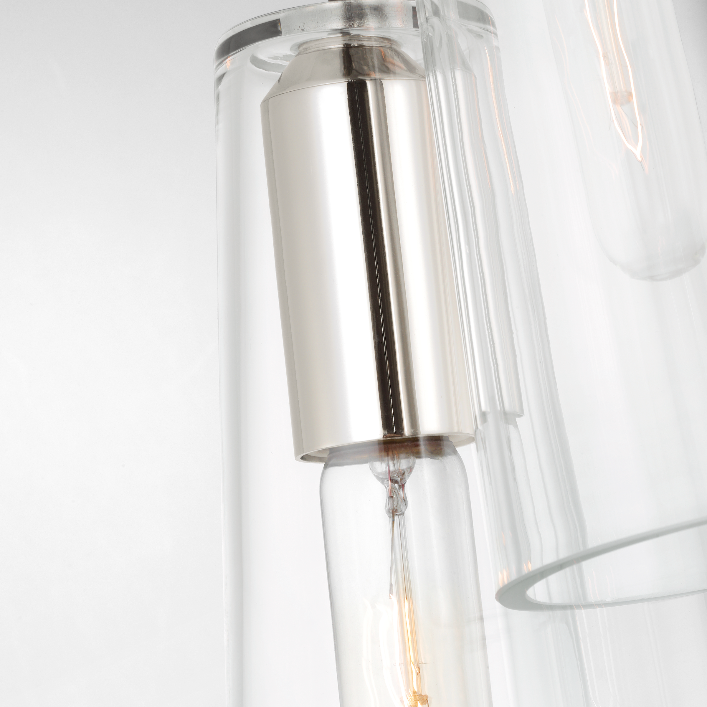 Osvaldo 4" Triple Pendant | Polished Nickel | Clear Glass