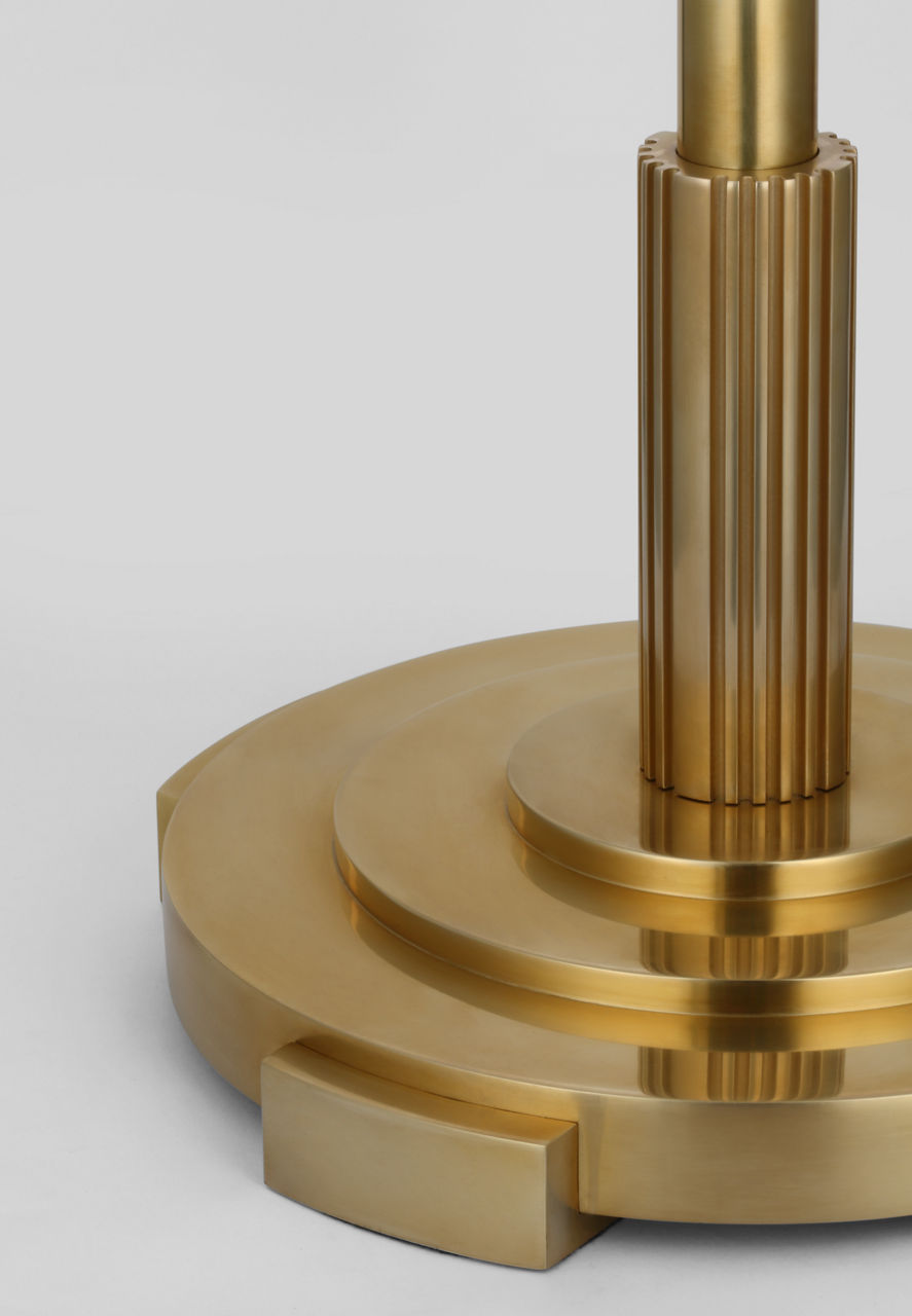 Langton 70" Torchiere Floor Lamp | Natural Brass