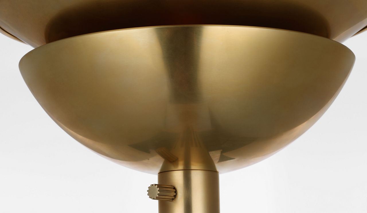 Langton 70" Torchiere Floor Lamp | Natural Brass