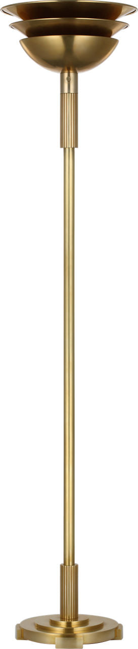 Langton 70" Torchiere Floor Lamp | Natural Brass