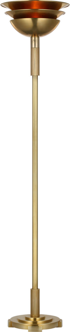 Langton 70" Torchiere Floor Lamp | Natural Brass
