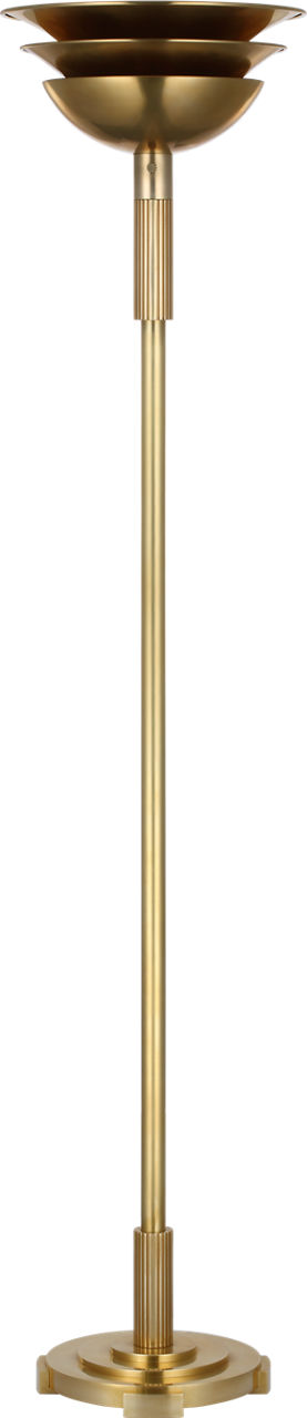 Langton 70" Torchiere Floor Lamp | Natural Brass
