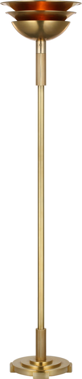 Langton 70" Torchiere Floor Lamp | Natural Brass