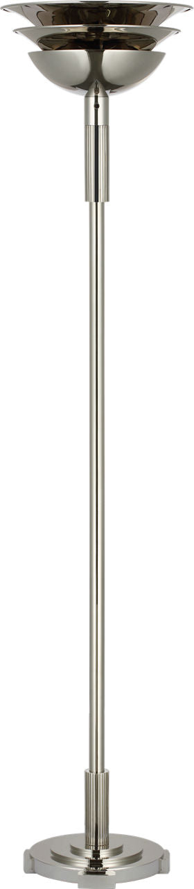 Langton 70" Torchiere Floor Lamp | Polished Nickel