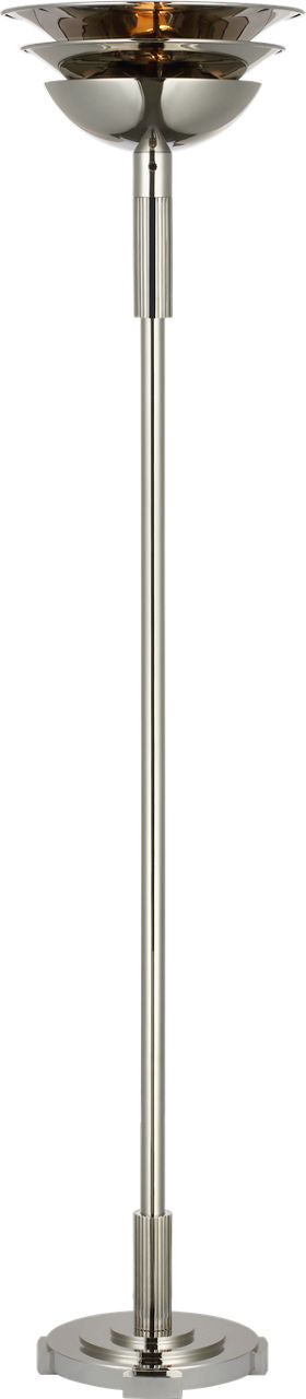 Langton 70" Torchiere Floor Lamp | Polished Nickel