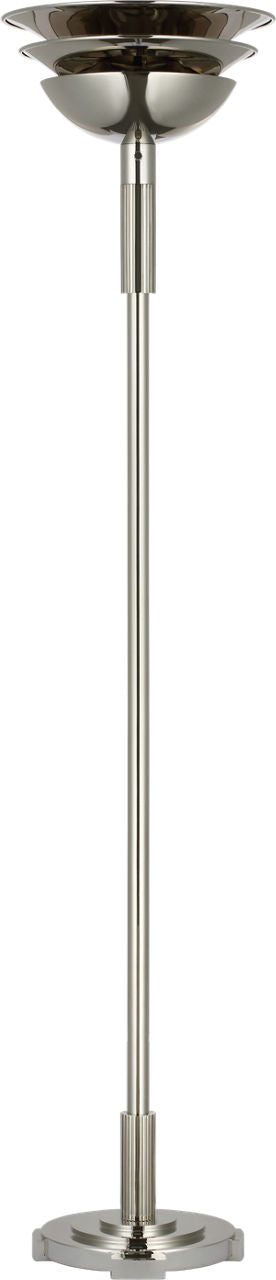 Langton 70" Torchiere Floor Lamp | Polished Nickel