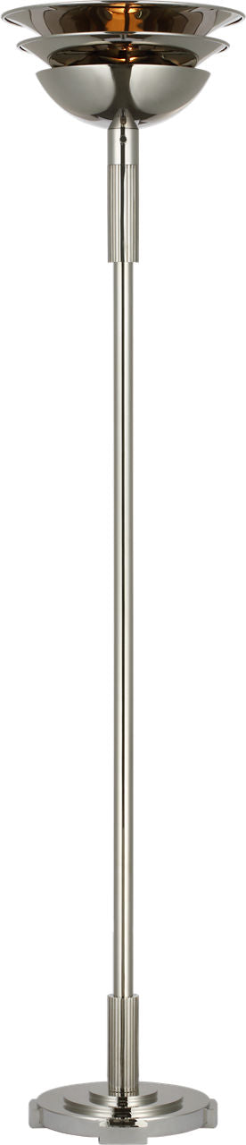 Langton 70" Torchiere Floor Lamp | Polished Nickel
