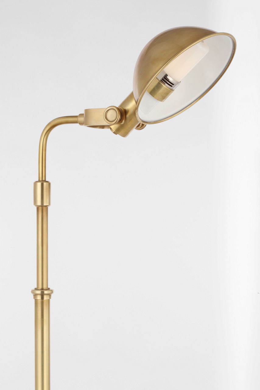 Fairfield Cordless Pharmacy Floor Lamp | Natural Brass