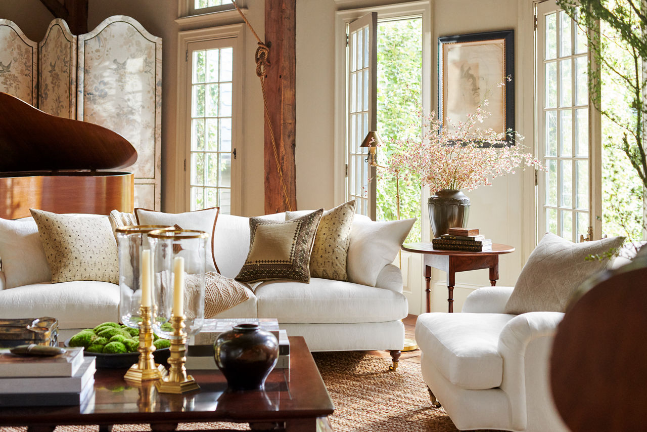 Anette Floor Lamp | Natural Brass