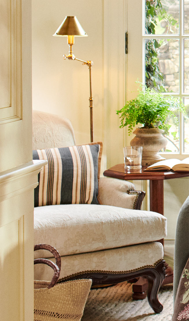 Anette Floor Lamp | Natural Brass