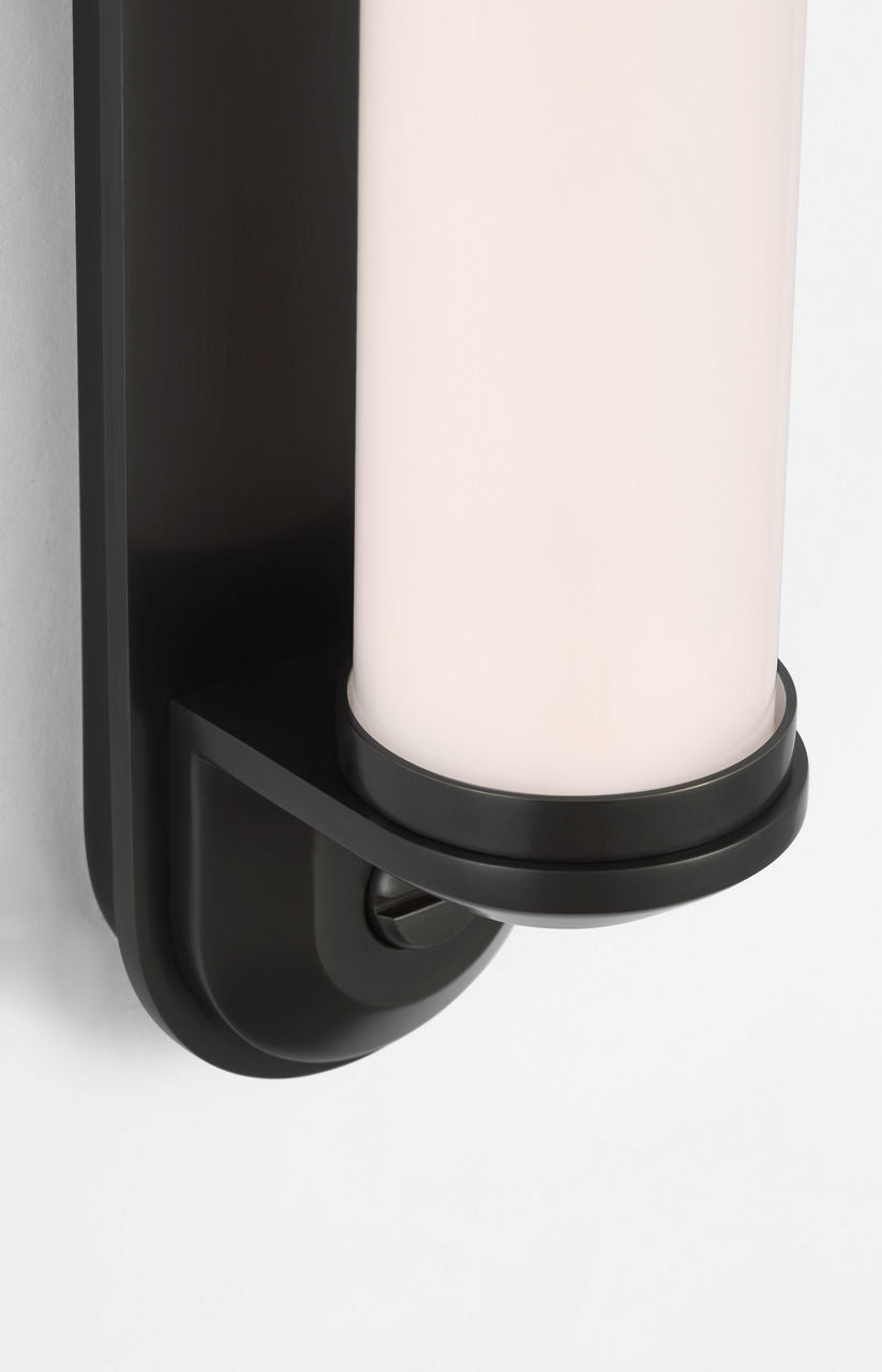 Belgrave 18" Linear Bath Light | Bronze | White Glass