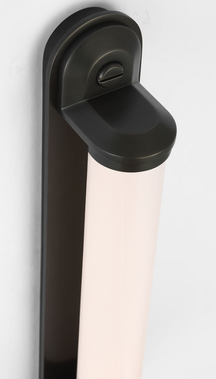 Belgrave 18" Linear Bath Light | Bronze | White Glass
