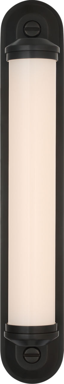 Belgrave 18" Linear Bath Light | Bronze | White Glass