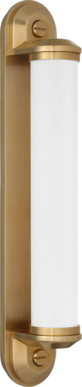 Belgrave 18" Linear Bath Light | Natural Brass | White Glass