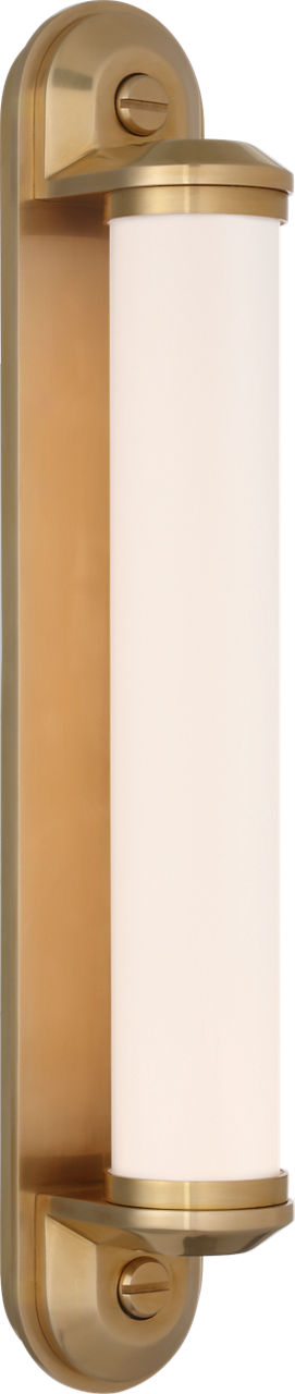 Belgrave 18" Linear Bath Light | Natural Brass | White Glass