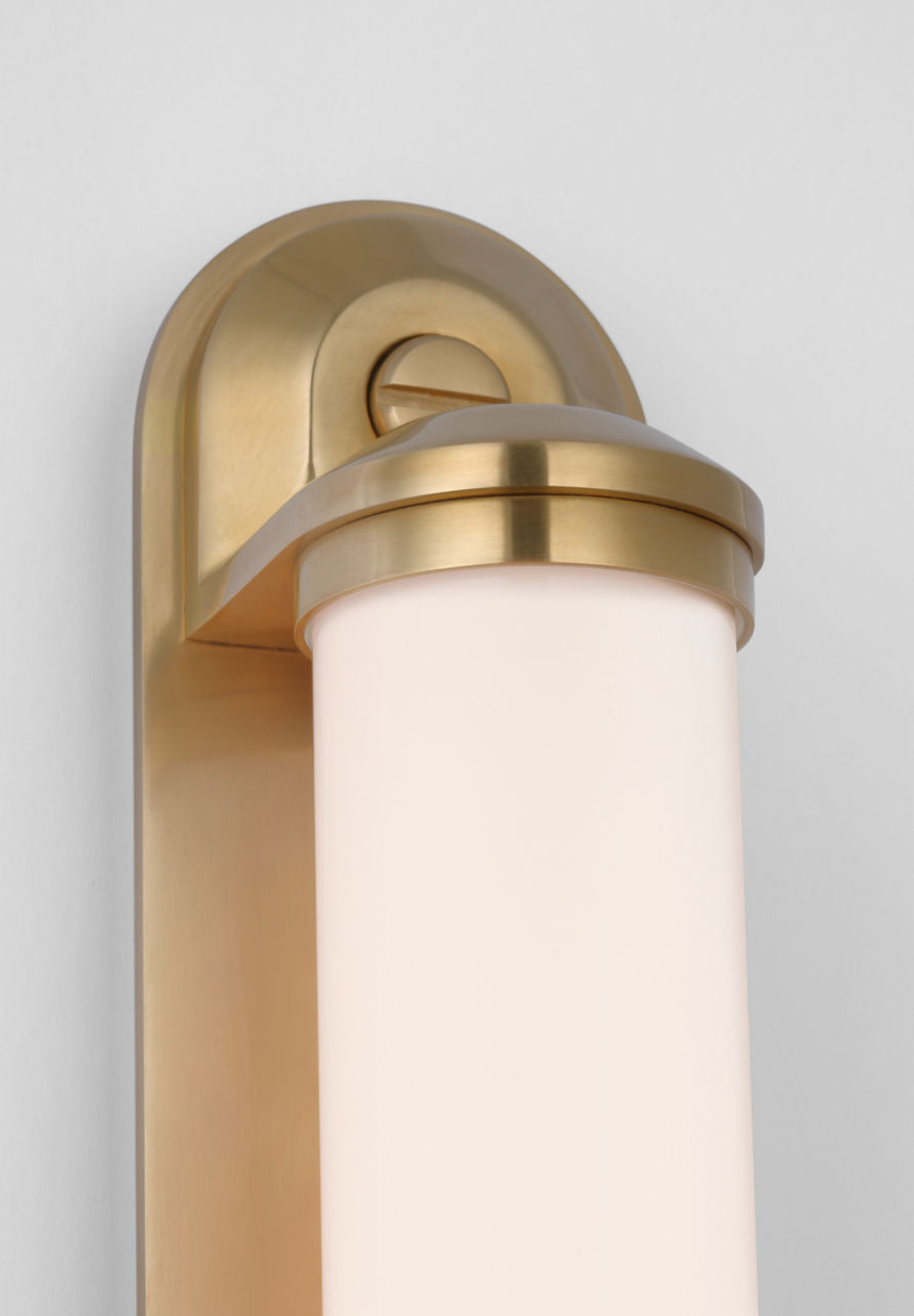 Belgrave 18" Linear Bath Light | Natural Brass | White Glass