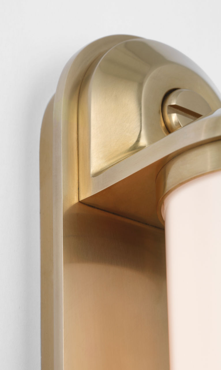 Belgrave 18" Linear Bath Light | Natural Brass | White Glass