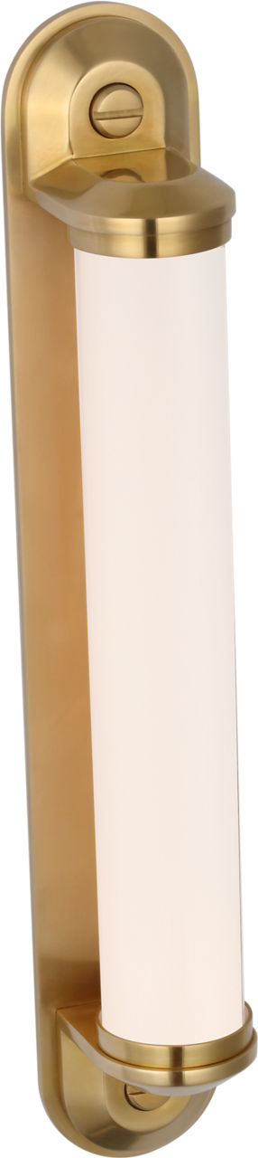 Belgrave 18" Linear Bath Light | Natural Brass | White Glass