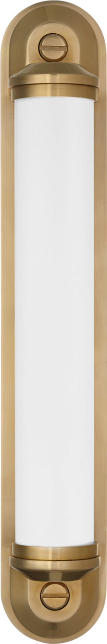 Belgrave 18" Linear Bath Light | Natural Brass | White Glass