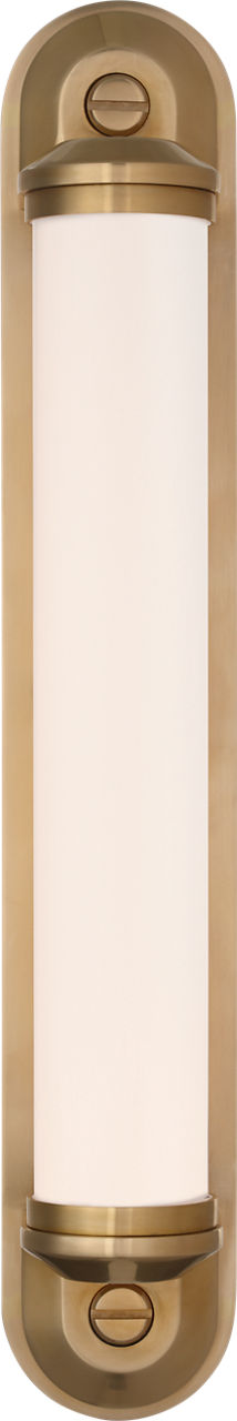 Belgrave 18" Linear Bath Light | Natural Brass | White Glass