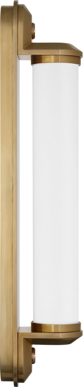 Belgrave 18" Linear Bath Light | Natural Brass | White Glass