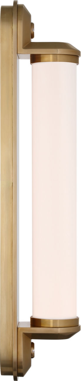 Belgrave 18" Linear Bath Light | Natural Brass | White Glass
