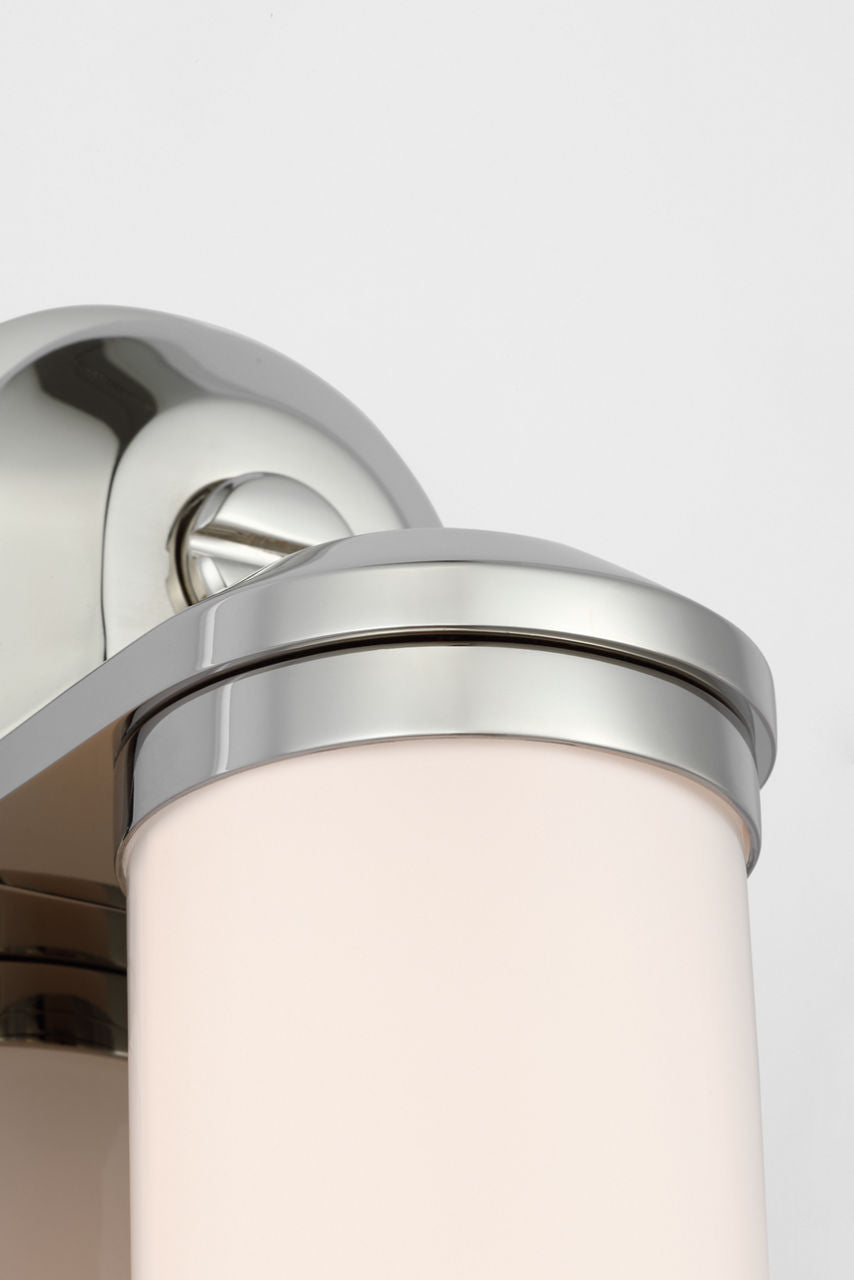 Belgrave 18" Linear Bath Light | Polished Nickel | White Glass