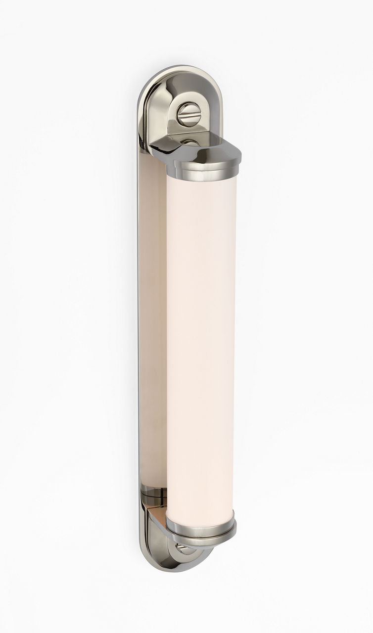 Belgrave 18" Linear Bath Light | Polished Nickel | White Glass
