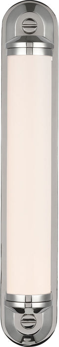 Belgrave 18" Linear Bath Light | Polished Nickel | White Glass