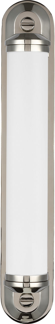 Belgrave 18" Linear Bath Light | Polished Nickel | White Glass
