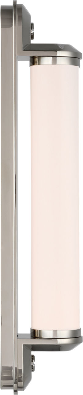 Belgrave 18" Linear Bath Light | Polished Nickel | White Glass