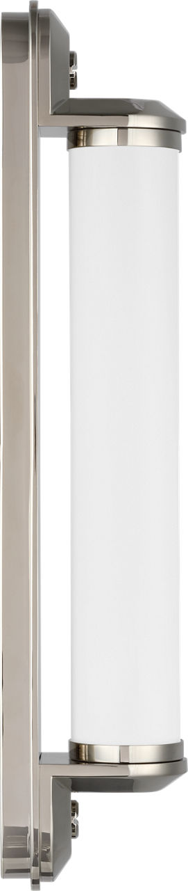 Belgrave 18" Linear Bath Light | Polished Nickel | White Glass
