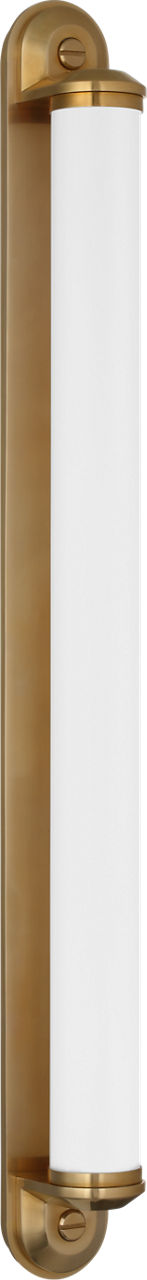 Belgrave 32" Linear Bath Light | Natural Brass | White Glass