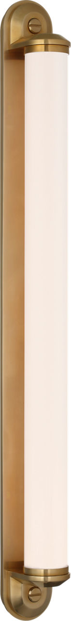 Belgrave 32" Linear Bath Light | Natural Brass | White Glass