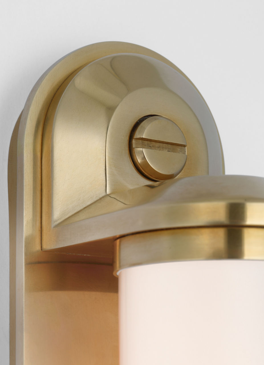 Belgrave 32" Linear Bath Light | Natural Brass | White Glass