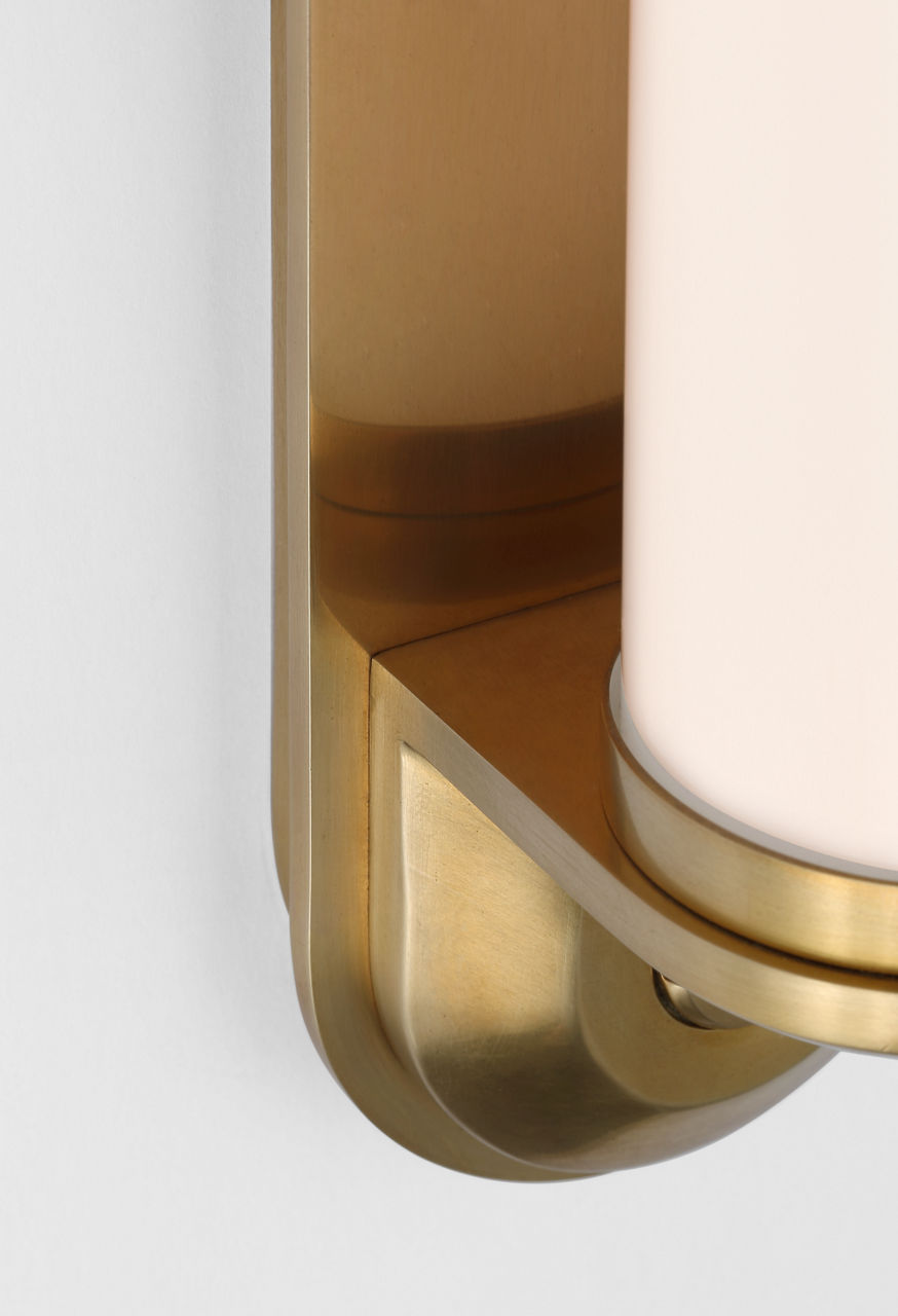 Belgrave 32" Linear Bath Light | Natural Brass | White Glass