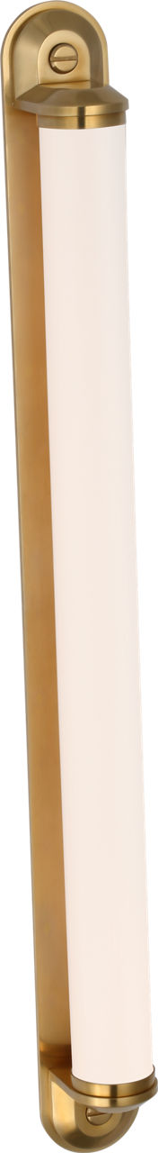 Belgrave 32" Linear Bath Light | Natural Brass | White Glass