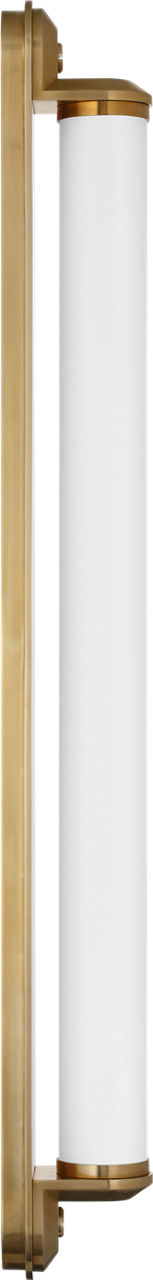 Belgrave 32" Linear Bath Light | Natural Brass | White Glass