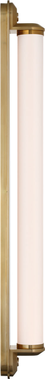 Belgrave 32" Linear Bath Light | Natural Brass | White Glass