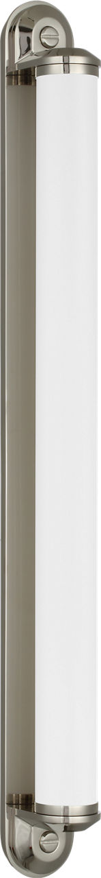Belgrave 32" Linear Bath Light | Polished Nickel | White Glass