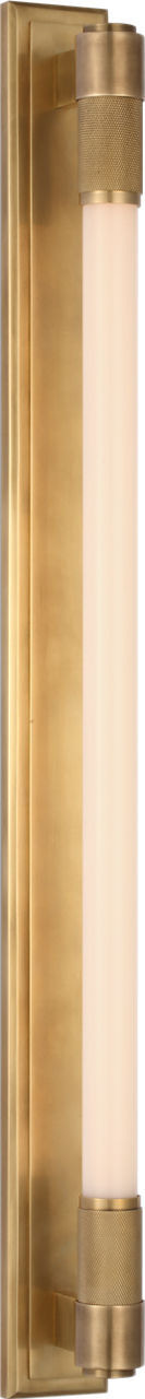 Barrett 30" Linear Bath Light | Natural Brass | White Glass