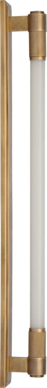 Barrett 30" Linear Bath Light | Natural Brass | White Glass