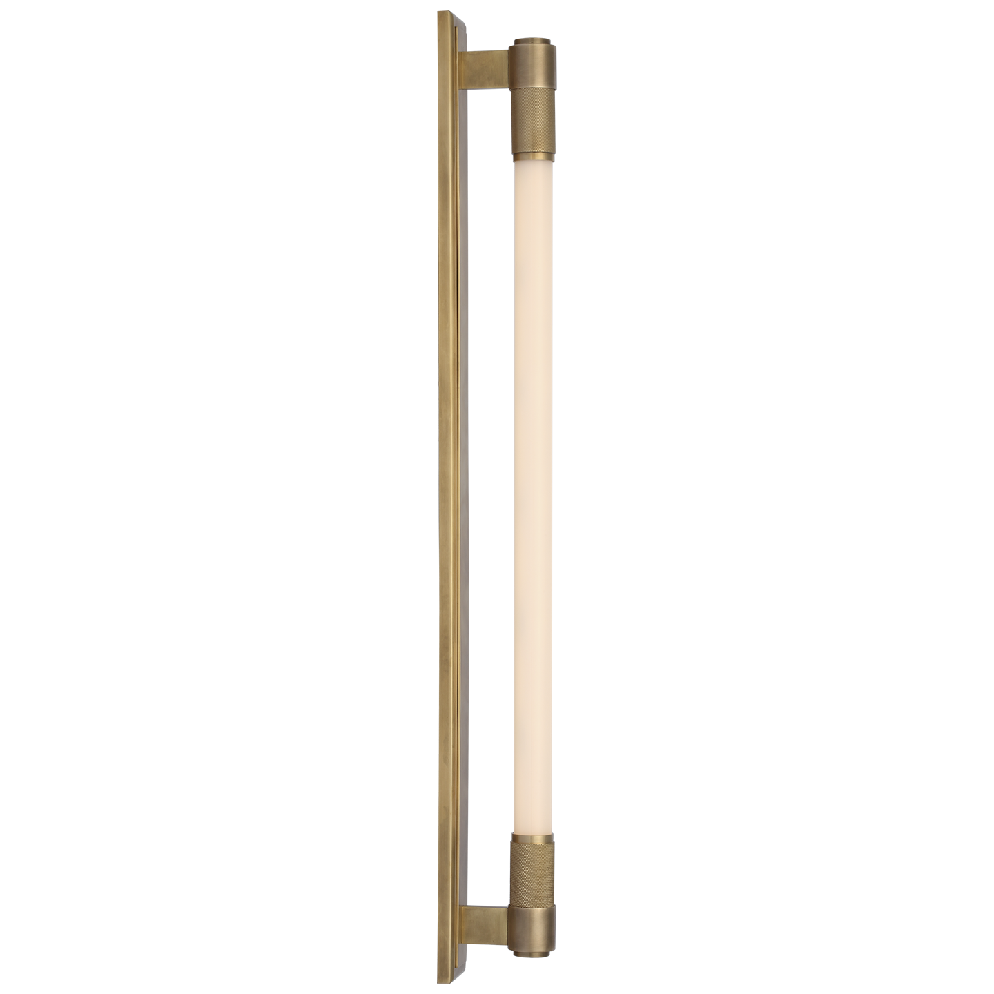 Barrett 30" Linear Bath Light | Natural Brass | White Glass