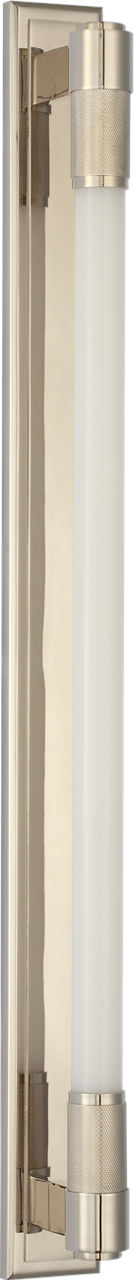 Barrett 30" Linear Bath Light | Polished Nickel | White Glass