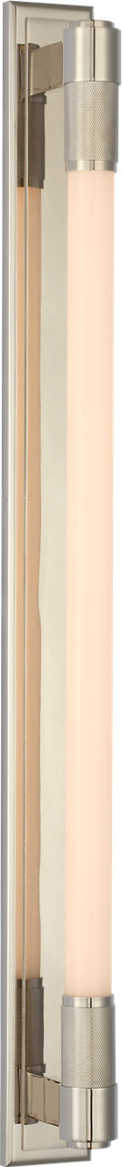 Barrett 30" Linear Bath Light | Polished Nickel | White Glass