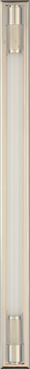 Barrett 30" Linear Bath Light | Polished Nickel | White Glass