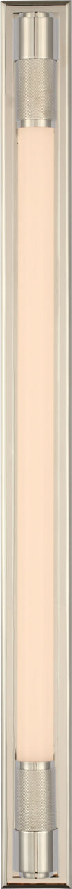 Barrett 30" Linear Bath Light | Polished Nickel | White Glass