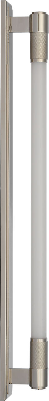 Barrett 30" Linear Bath Light | Polished Nickel | White Glass